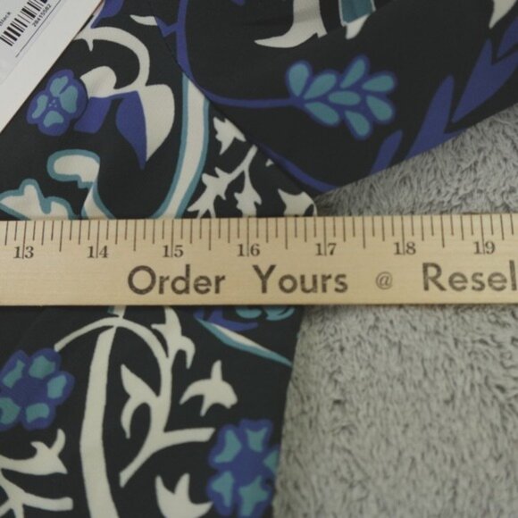 CK Bradley Dress Black Blue Floral Multi Azores‎ Frolic Crepe - Picture 8 of 9